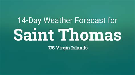 st thomas caribbean weather|st thomas 14 day forecast.